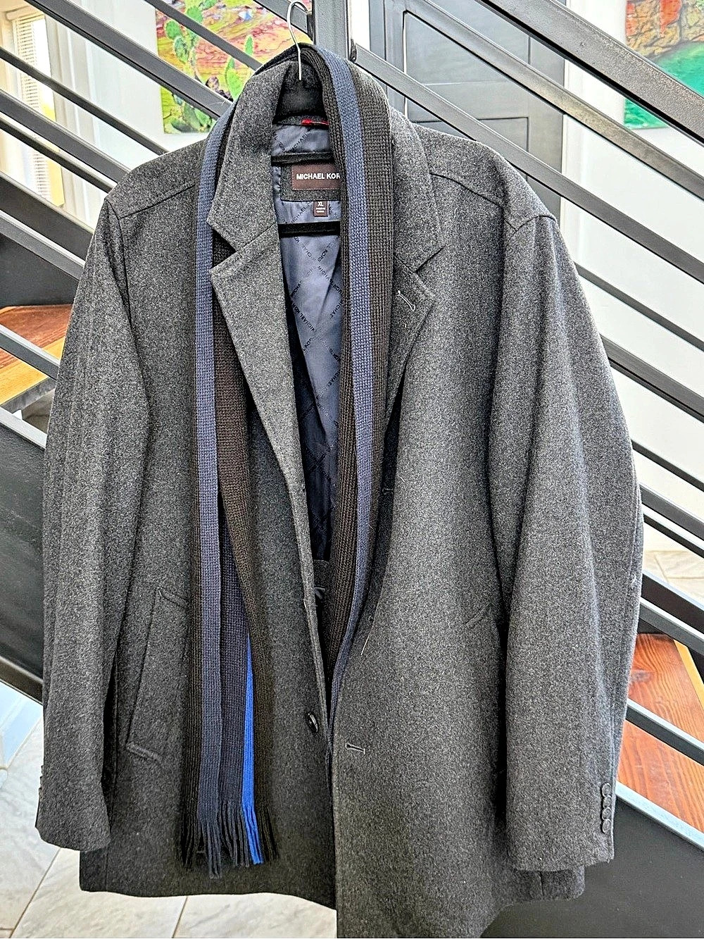 Michael Kors Men's Gray Coat Size XL Like New